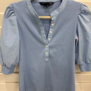Veronica Beard Coralee Puff Sleeve Top Large - flawed read description